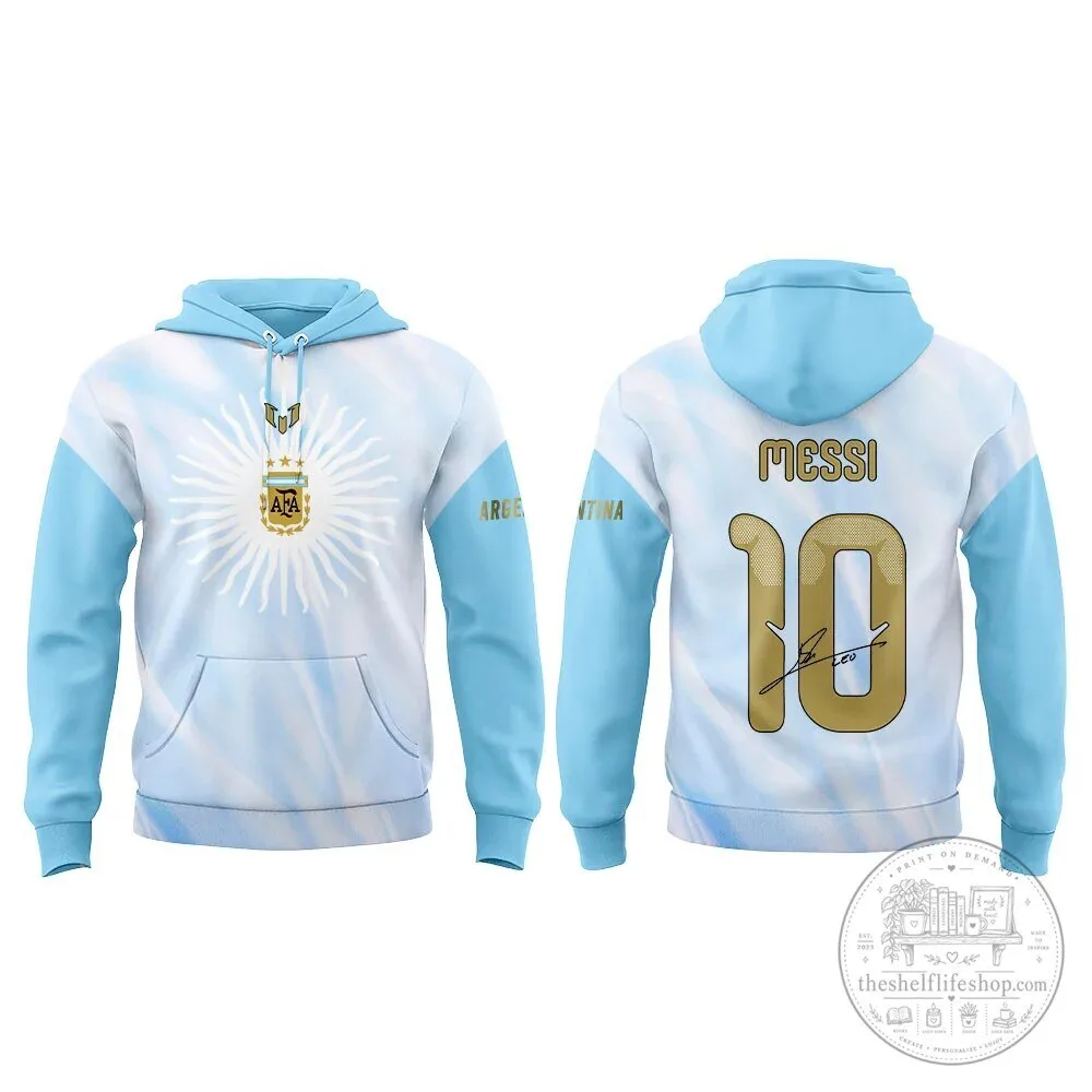 Lionel Messi Argentina National Team Soccer Fan Hoodie 8 Lionel Messi Argentina National Team Soccer Fan Hoodie