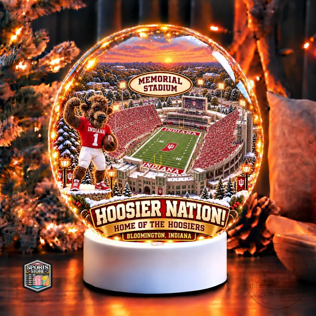 Indiana Hoosiers Memorial Stadium Light-Up Christmas Ornament Indiana Hoosiers Memorial Stadium Light-Up Christmas Ornament