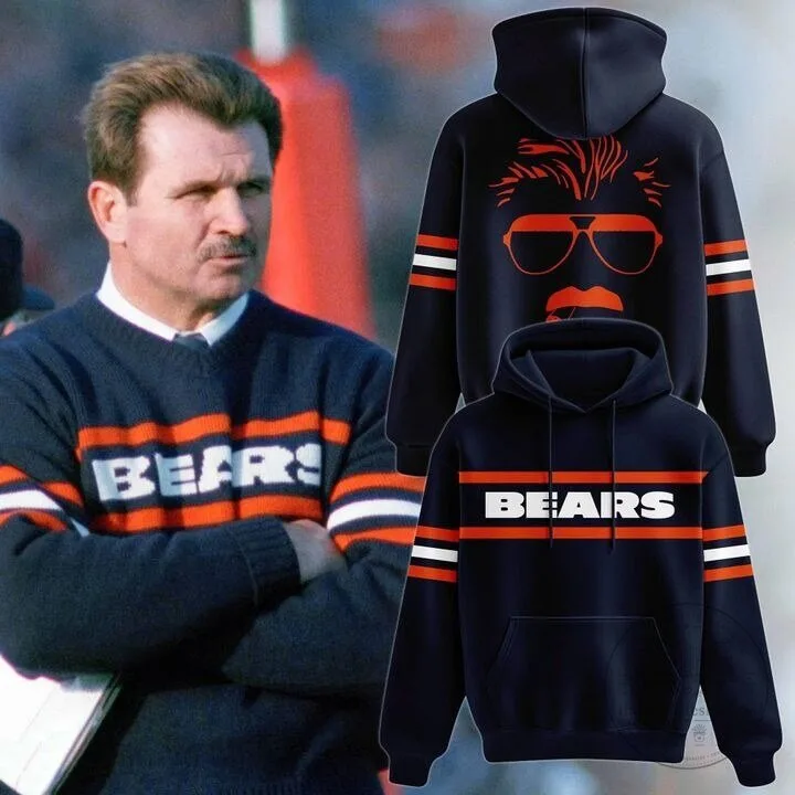 Chicago Bears Mike Ditka Coach Legend Style Football Fan Hoodie