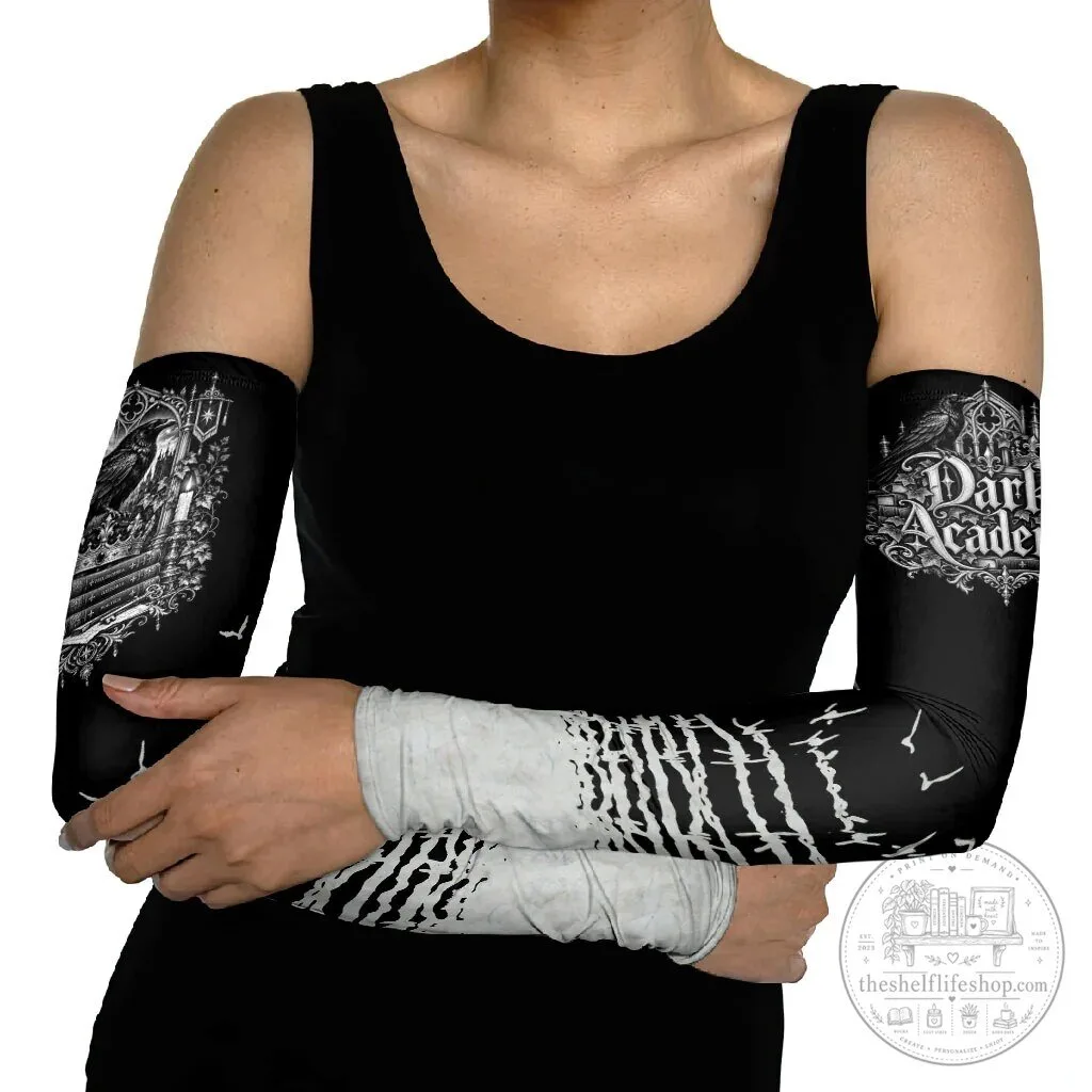 Dark Academia Raven Gothic Literature Vintage Bookish Aesthetic Arm Sleeves 9 Dark Academia Raven Gothic Literature Vintage Bookish Aesthetic Arm Sleeves