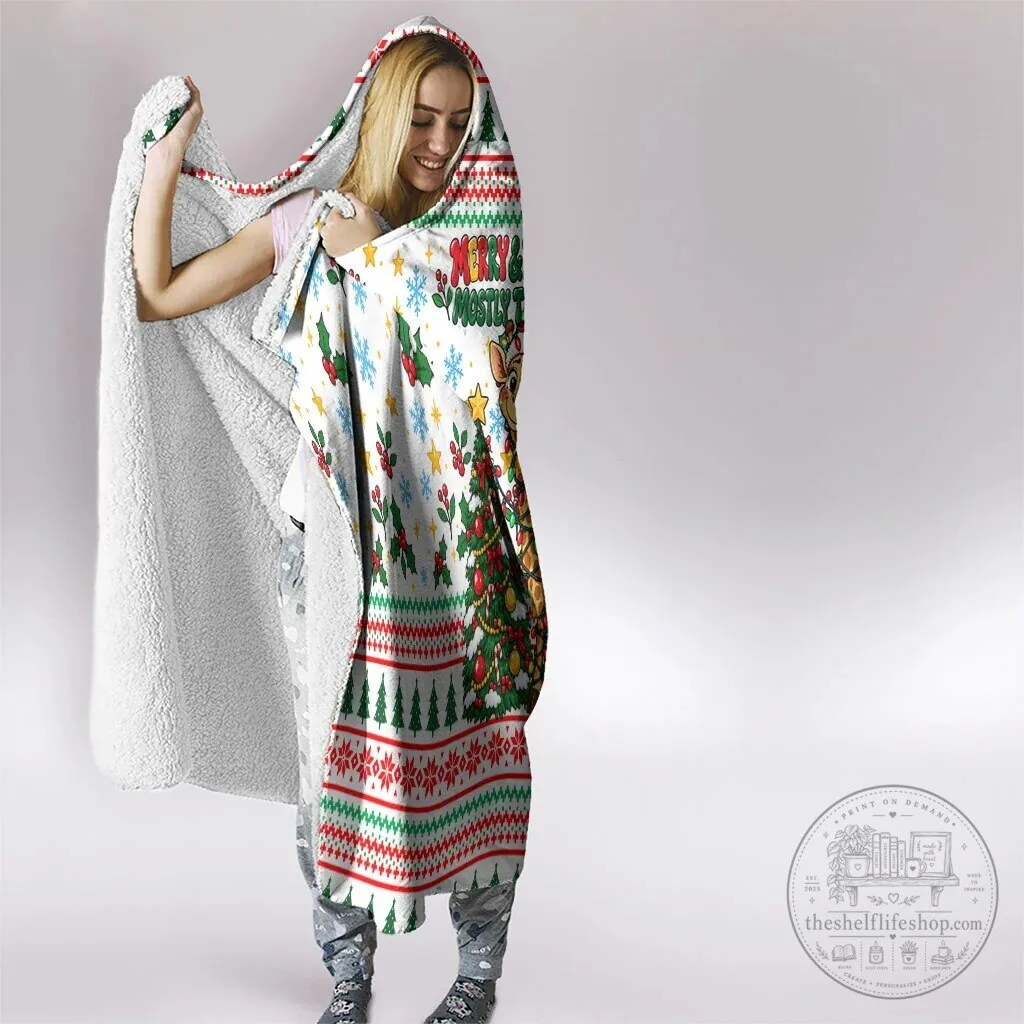Merry and Bright Mostly Tangled Christmas Giraffe Lights Hooded Blanket 12 Merry and Bright Mostly Tangled Christmas Giraffe Lights Hooded Blanket