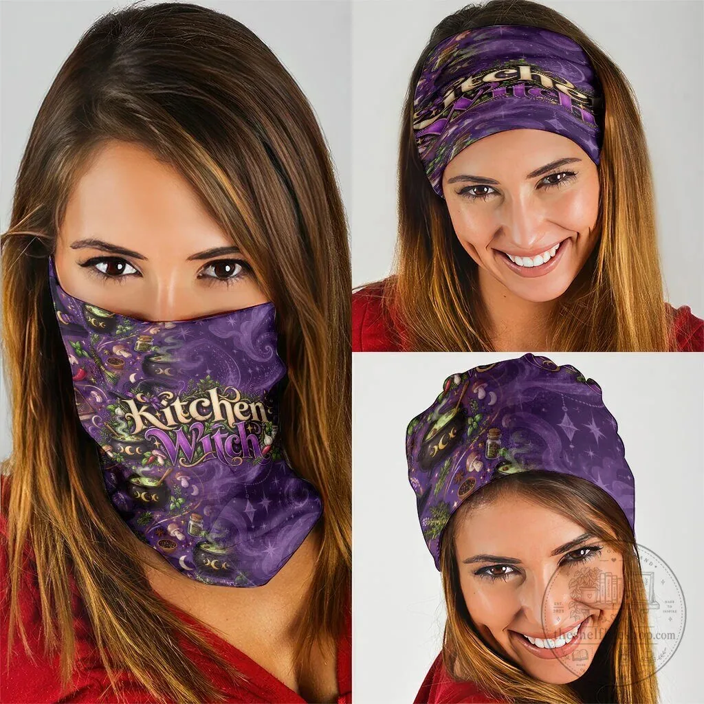 Kitchen Witch Mystical Wiccan Magic Herb Cauldron Neck Gaiter 8 Kitchen Witch Mystical Wiccan Magic Herb Cauldron Neck Gaiter