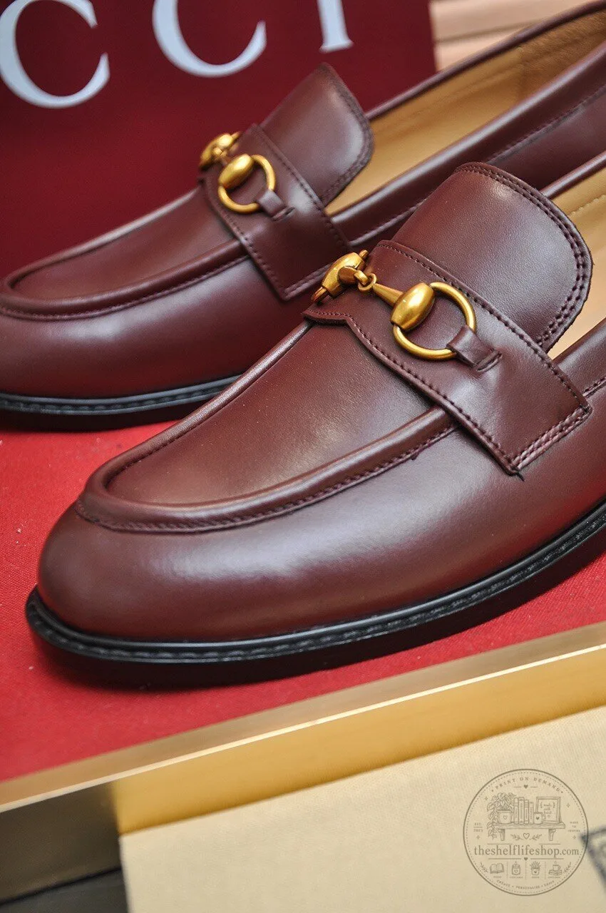 Men's Brown Leather Horsebit Loafers by Gucci 12 Men
