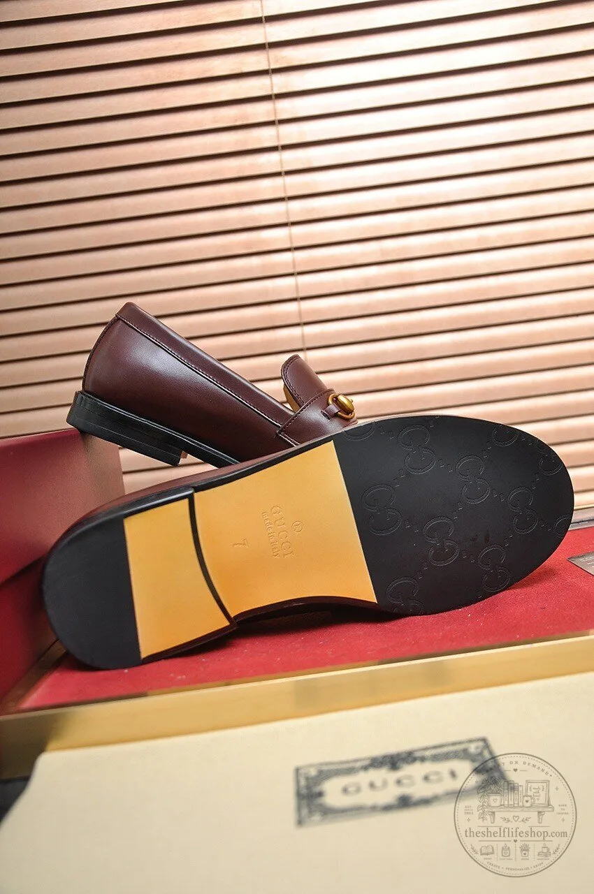 Men's Brown Leather Horsebit Loafers by Gucci 13 Men