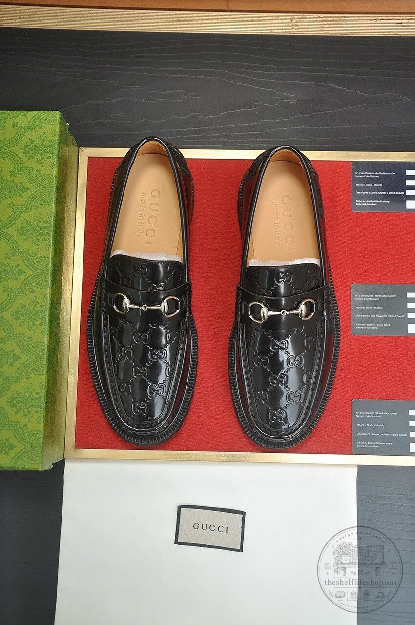 Gucci Black Leather Horsebit Loafer Shoes for Men with Lug Sole 11 Gucci Black Leather Horsebit Loafer Shoes for Men with Lug Sole