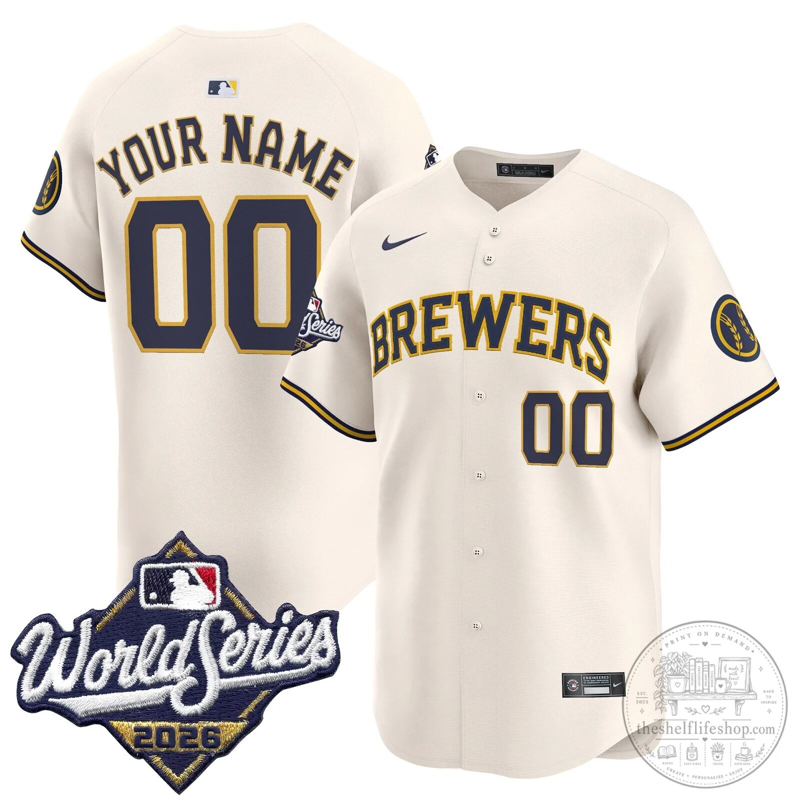 Custom Baseball Jersey for the 2026 World Series - Milwaukee Brewers