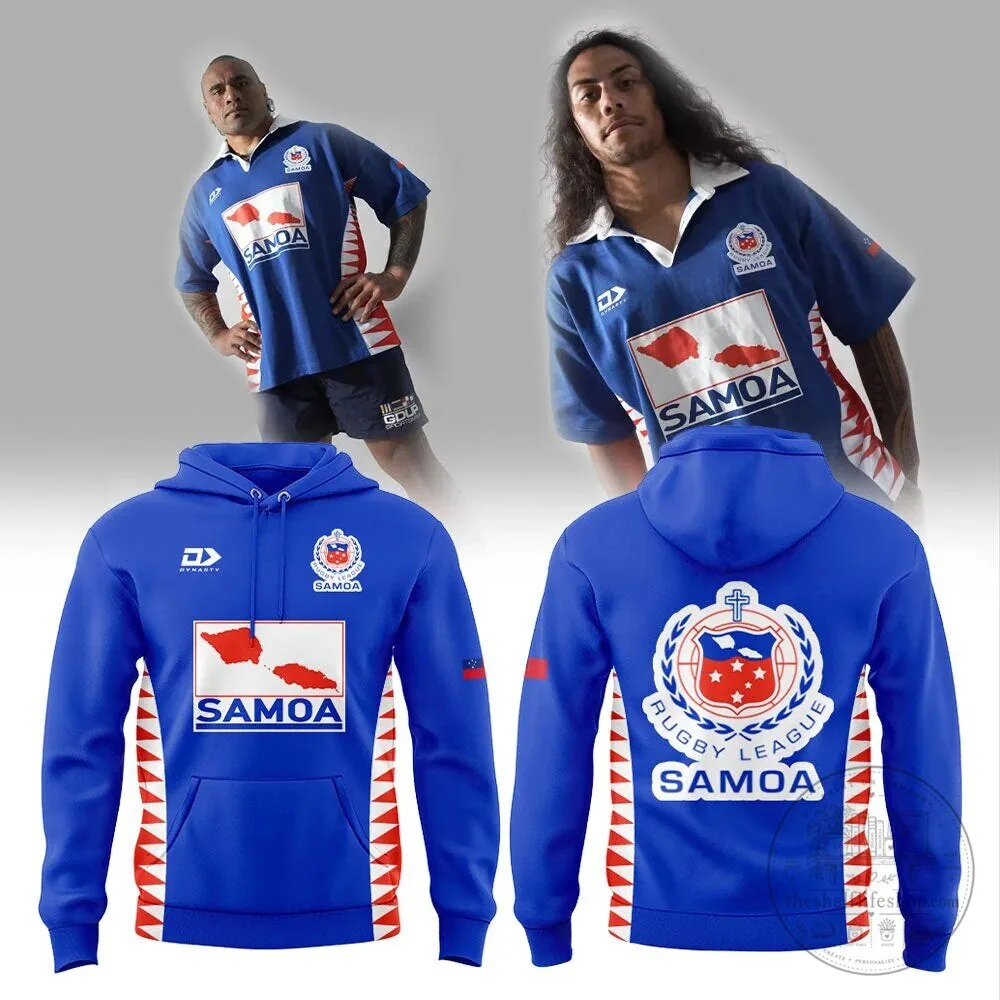 Toa Samoa Rugby League Team Blue Hoodie