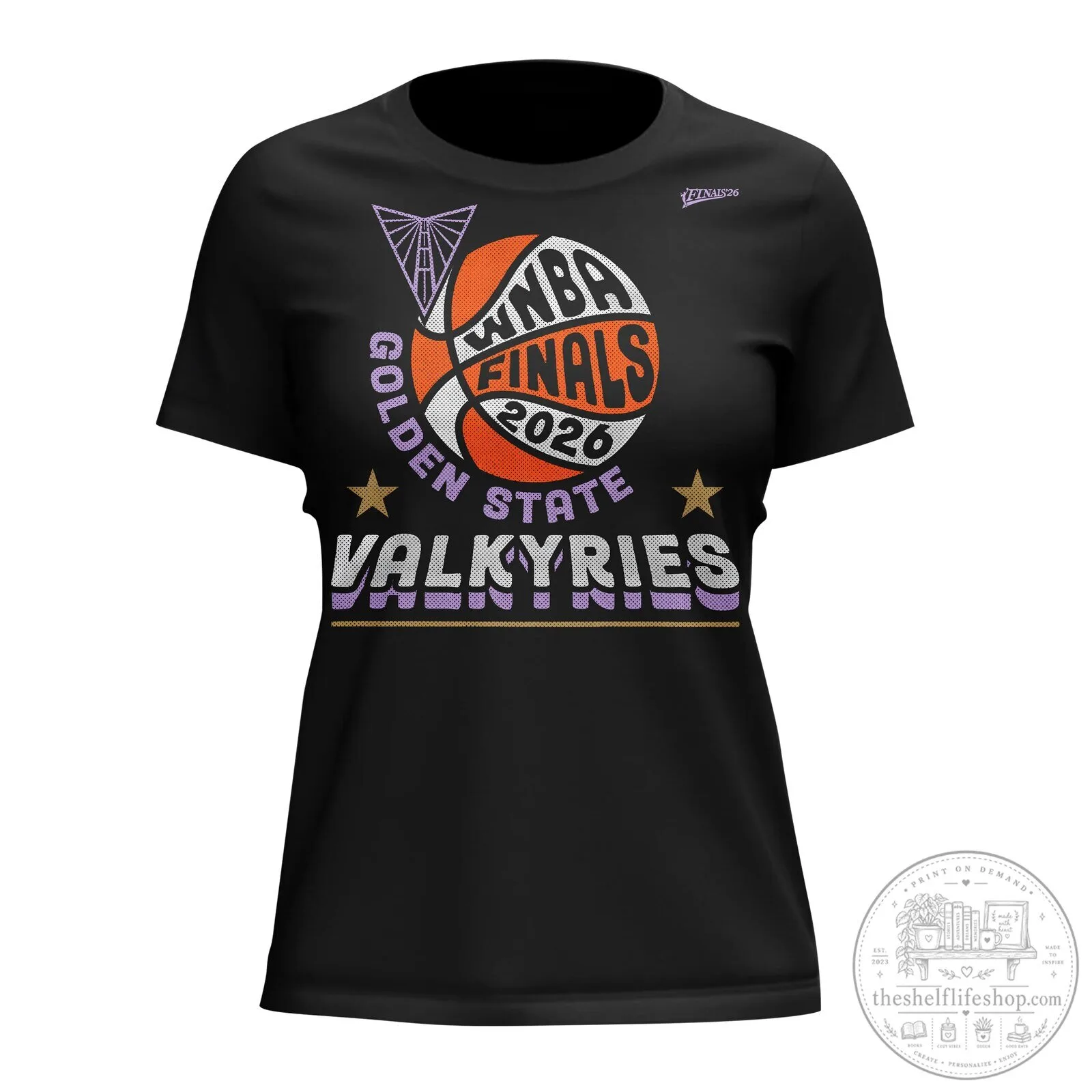 Women's Black T-Shirt for 2026 WNBA Finals - Golden State Valkyries 8 Women