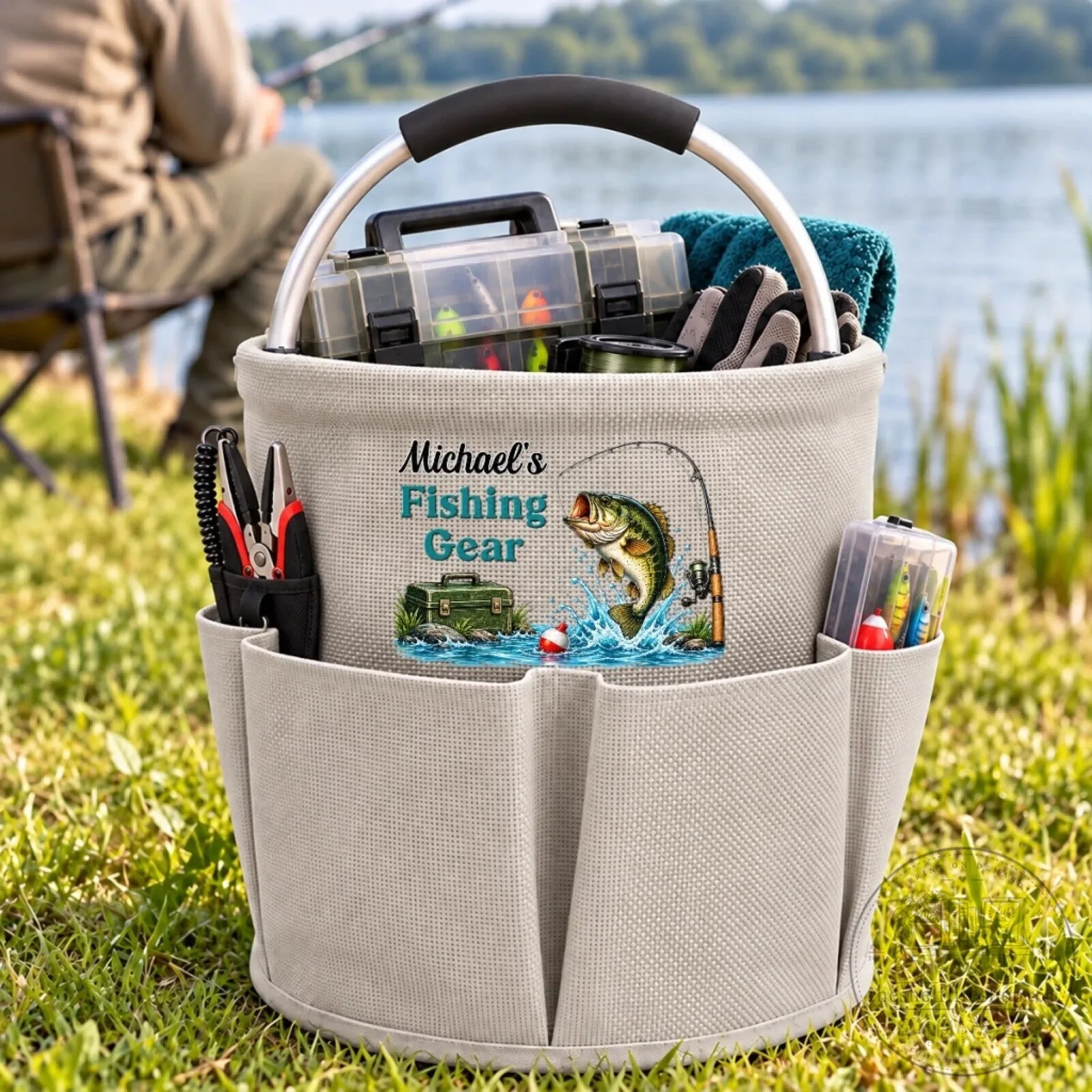 Personalized Fishing Gear Organizer Bag for Anglers
