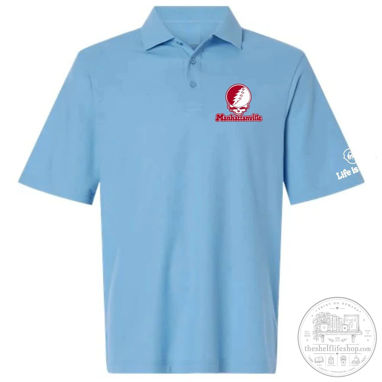 Manhattanville Grateful Dead Steal Your Face Polo Shirt