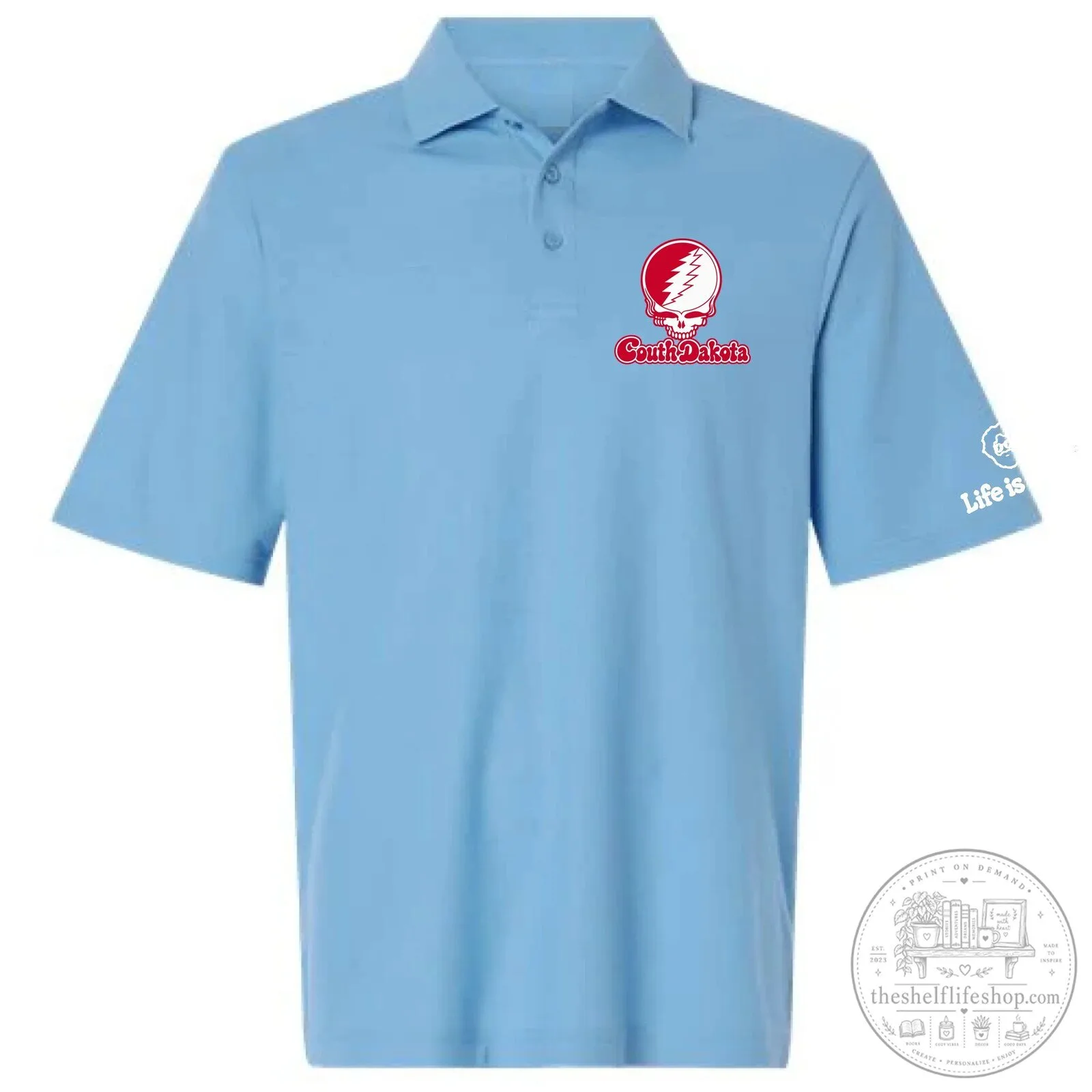 Grateful Dead Steal Your Face South Dakota Polo Shirt for Men and Women