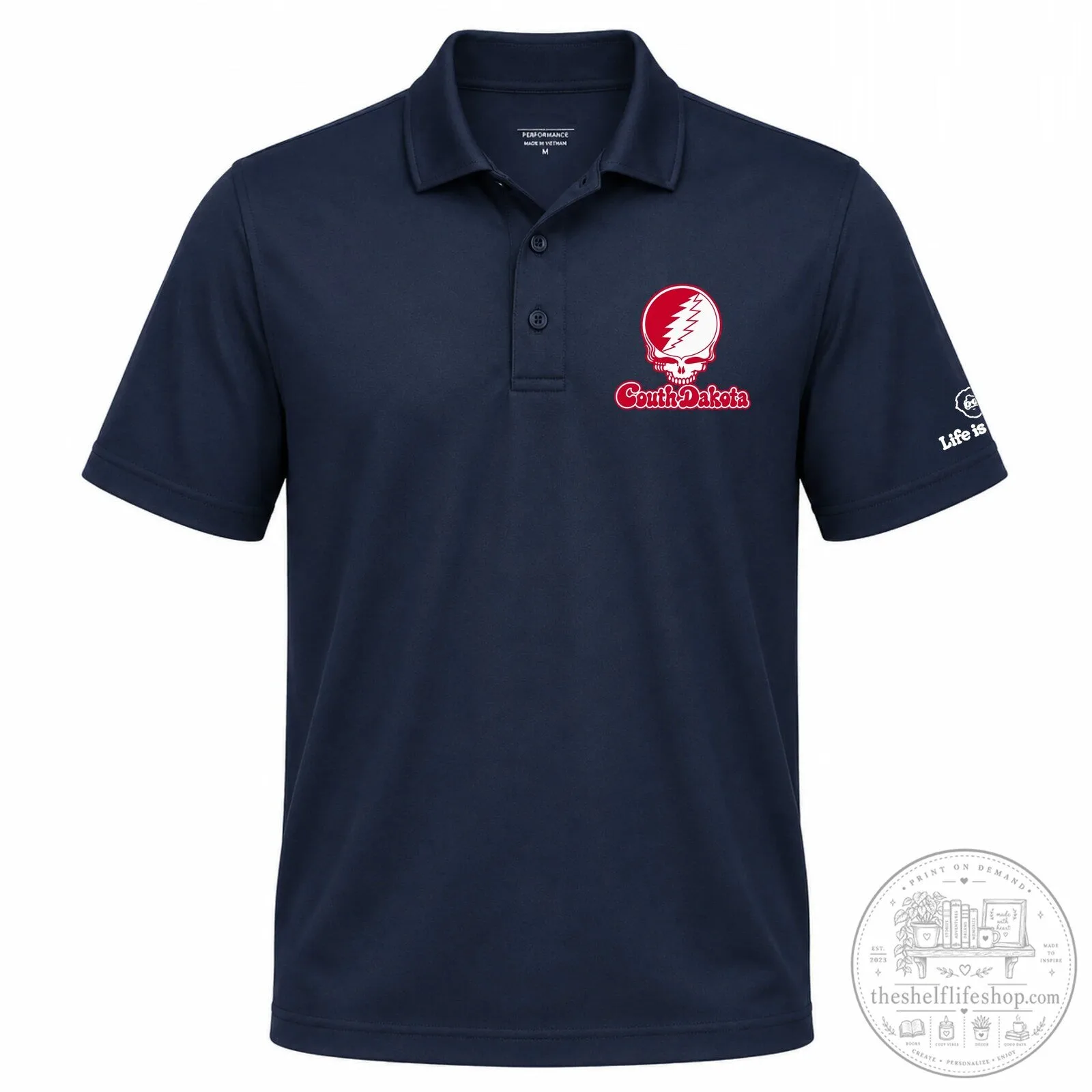 Grateful Dead Steal Your Face South Dakota Polo Shirt for Men and Women 9 Grateful Dead Steal Your Face South Dakota Polo Shirt for Men and Women