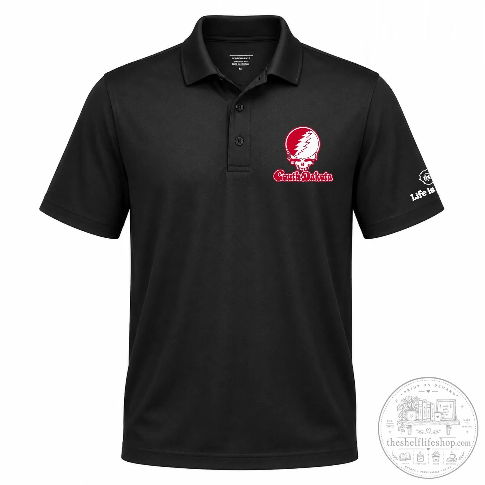 Grateful Dead Steal Your Face South Dakota Polo Shirt for Men and Women 10 Grateful Dead Steal Your Face South Dakota Polo Shirt for Men and Women