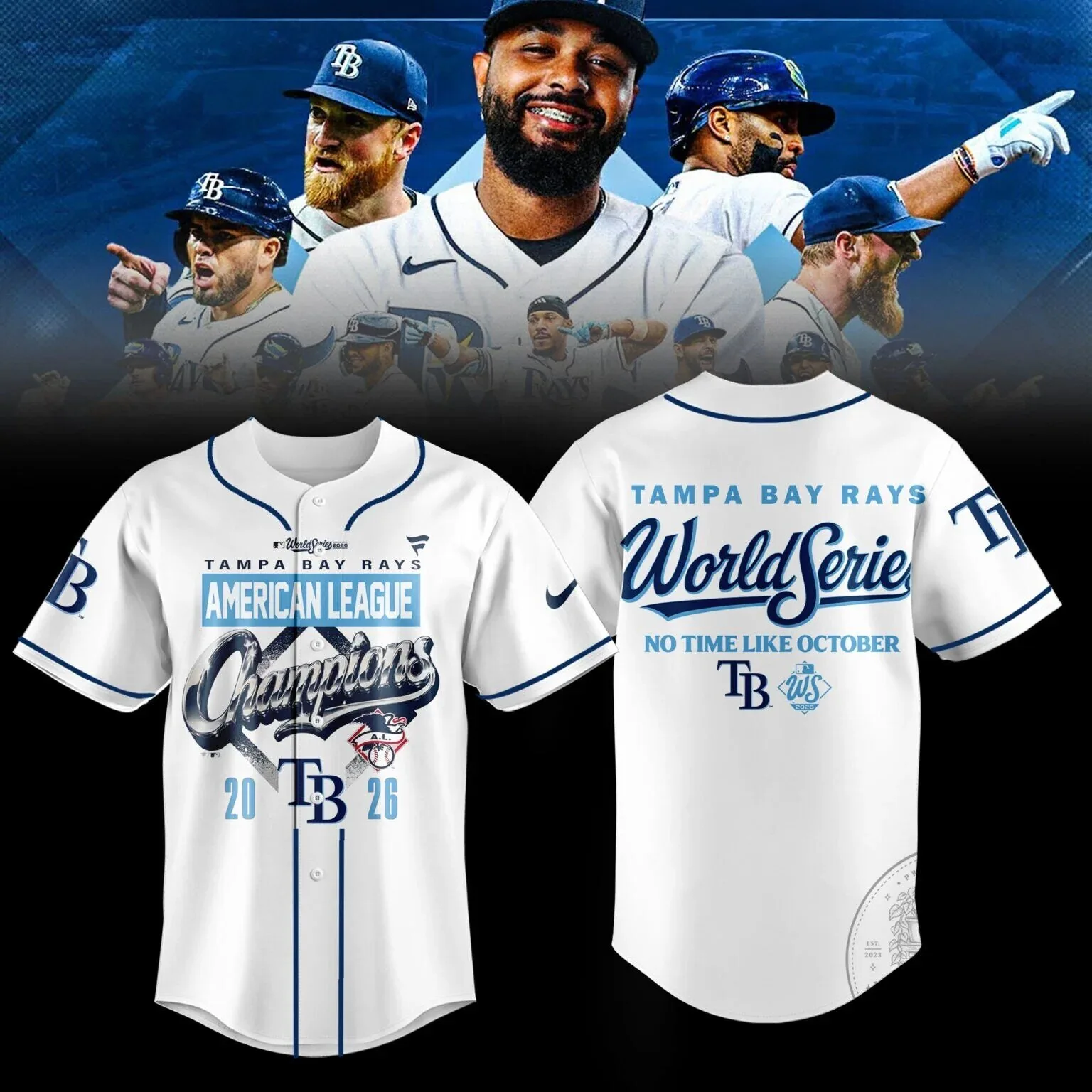 2026 American League Champions Jersey for Tampa Bay Rays Baseball Enthusiasts 3 2026 American League Champions Jersey for Tampa Bay Rays Baseball Enthusiasts