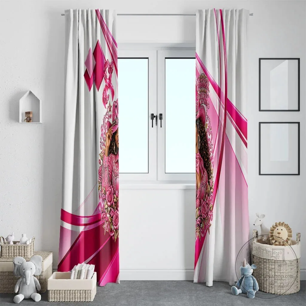 Western Wear Cowgirl Breast Cancer Awareness Pink Ribbon Window Curtain 11 Western Wear Cowgirl Breast Cancer Awareness Pink Ribbon Window Curtain