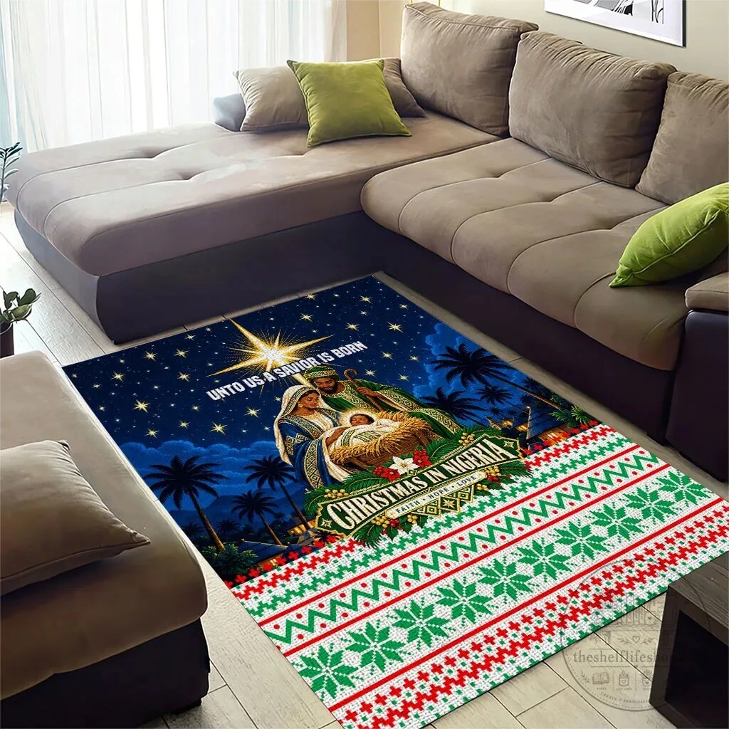 Christmas In Nigeria Nativity Scene Faith Hope Love Area Rug 9 Christmas In Nigeria Nativity Scene Faith Hope Love Area Rug