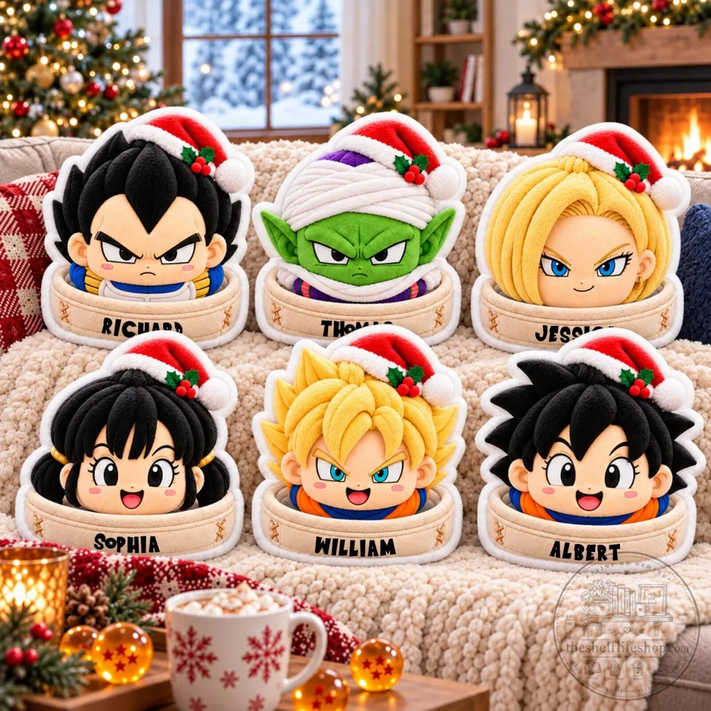Dragon Ball Z Christmas Character Personalized Plush Pillow Dragon Ball Z Christmas Character Personalized Plush Pillow