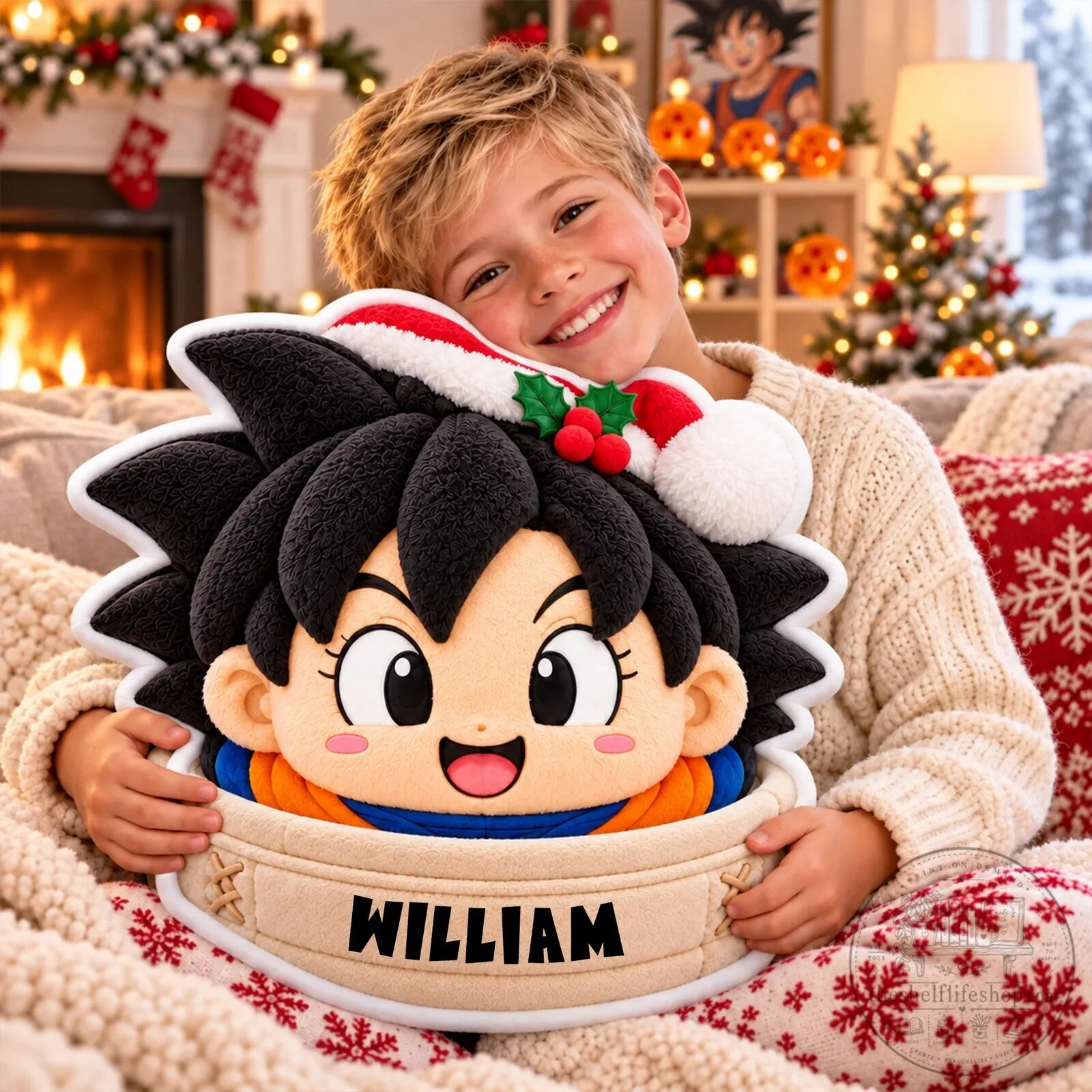 Dragon Ball Z Christmas Character Personalized Plush Pillow 7 Dragon Ball Z Christmas Character Personalized Plush Pillow
