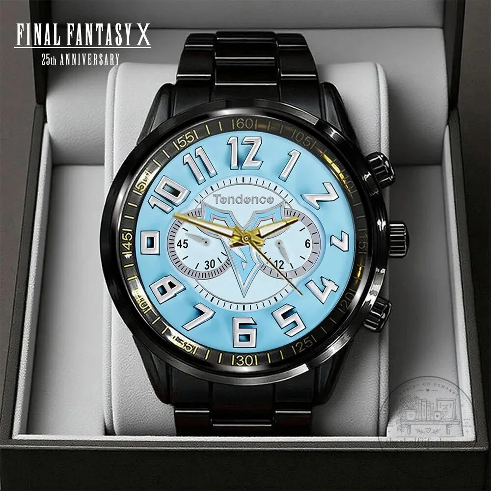 Final Fantasy X Tidus 25th Anniversary Black Stainless Steel Watch