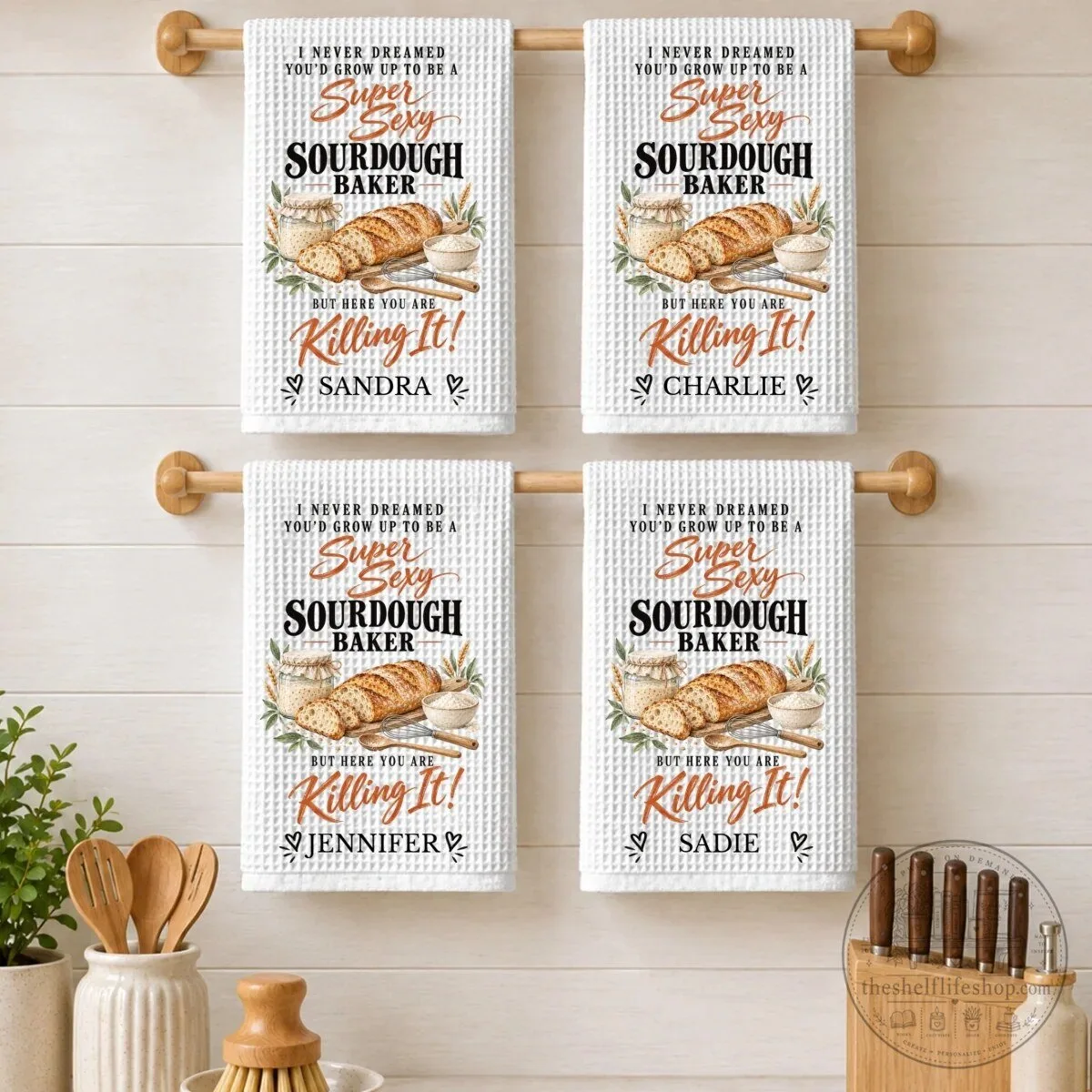 Personalized Super Sexy Sourdough Baker Killing It Kitchen Towel 24 Personalized Super Sexy Sourdough Baker Killing It Kitchen Towel