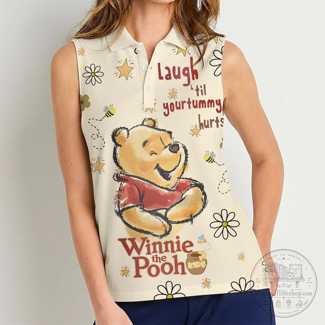 Women's Sleeveless Polo Shirt Celebrating 100 Years of Winnie the Pooh 6 Women