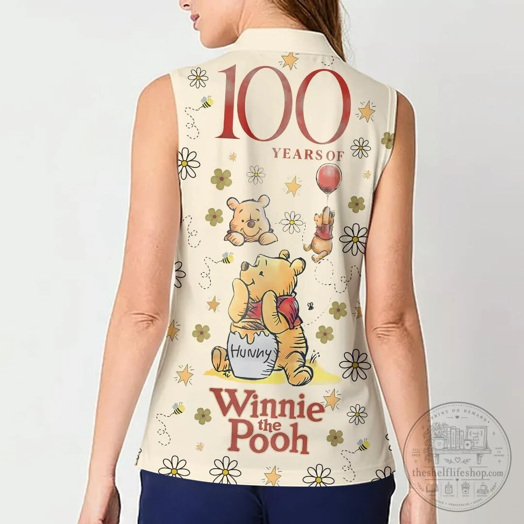 Women's Sleeveless Polo Shirt Celebrating 100 Years of Winnie the Pooh 7 Women
