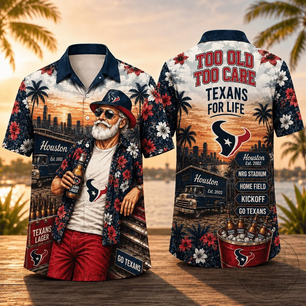 Houston Texans NFL Football Team Hawaiian Shirt for Men and Women Fans