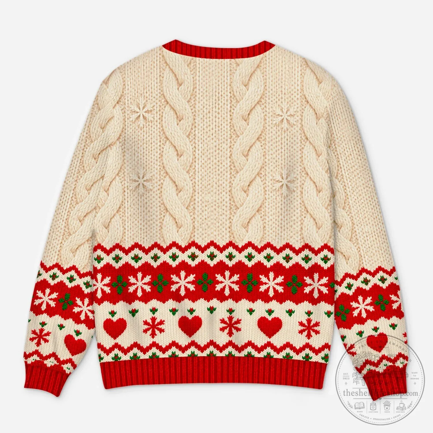 Grandma's Little Squishies Personalized Christmas Ugly Sweater with Custom Names 9 Grandma