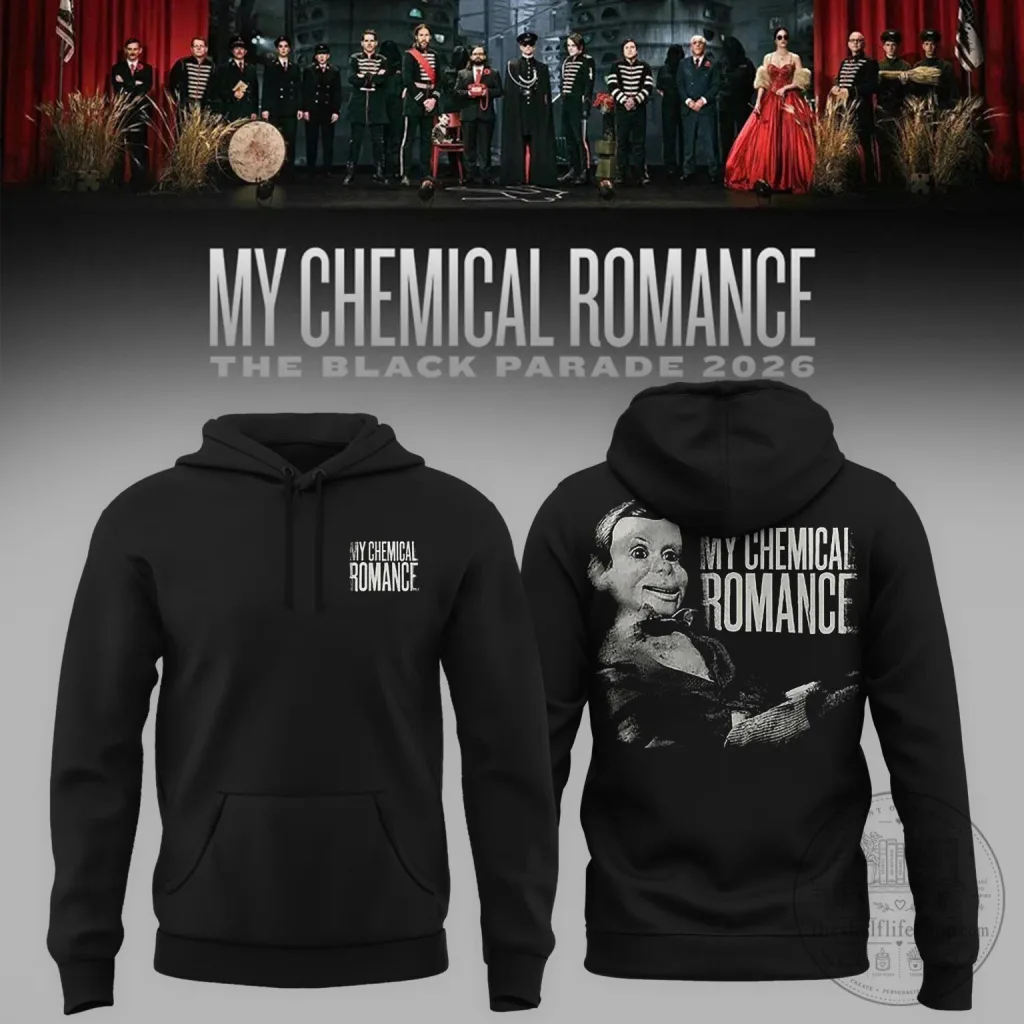 Los Angeles Concert Hoodie for The Black Parade 2026 by My Chemical Romance Los Angeles Concert Hoodie for The Black Parade 2026 by My Chemical Romance