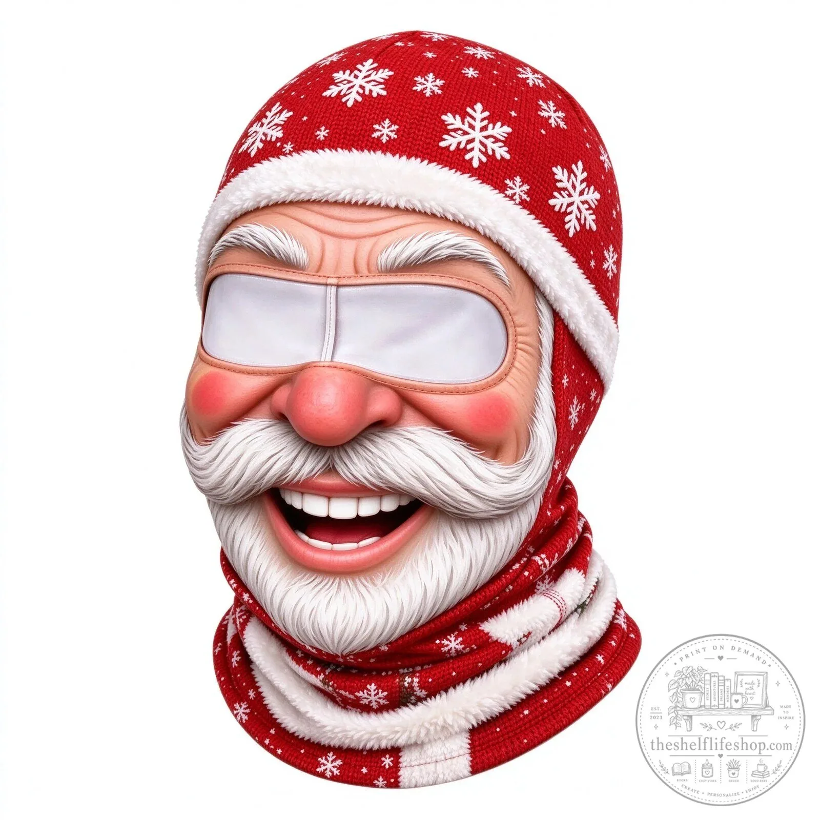 Festive Santa Claus Face Ski Mask Balaclava for Christmas Winter Sports 101 Festive Santa Claus Face Ski Mask Balaclava for Christmas Winter Sports
