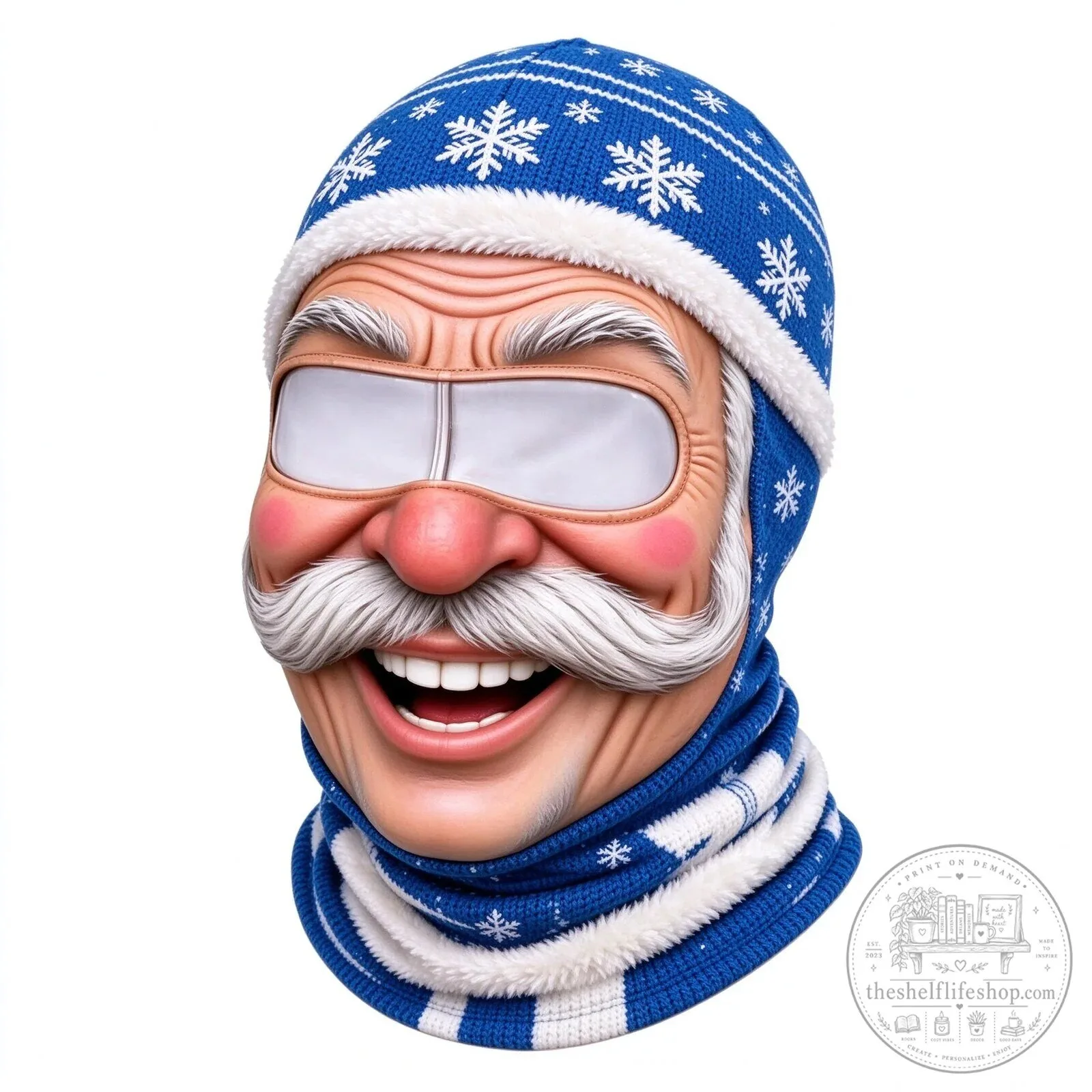 Festive Santa Claus Face Ski Mask Balaclava for Christmas Winter Sports 103 Festive Santa Claus Face Ski Mask Balaclava for Christmas Winter Sports