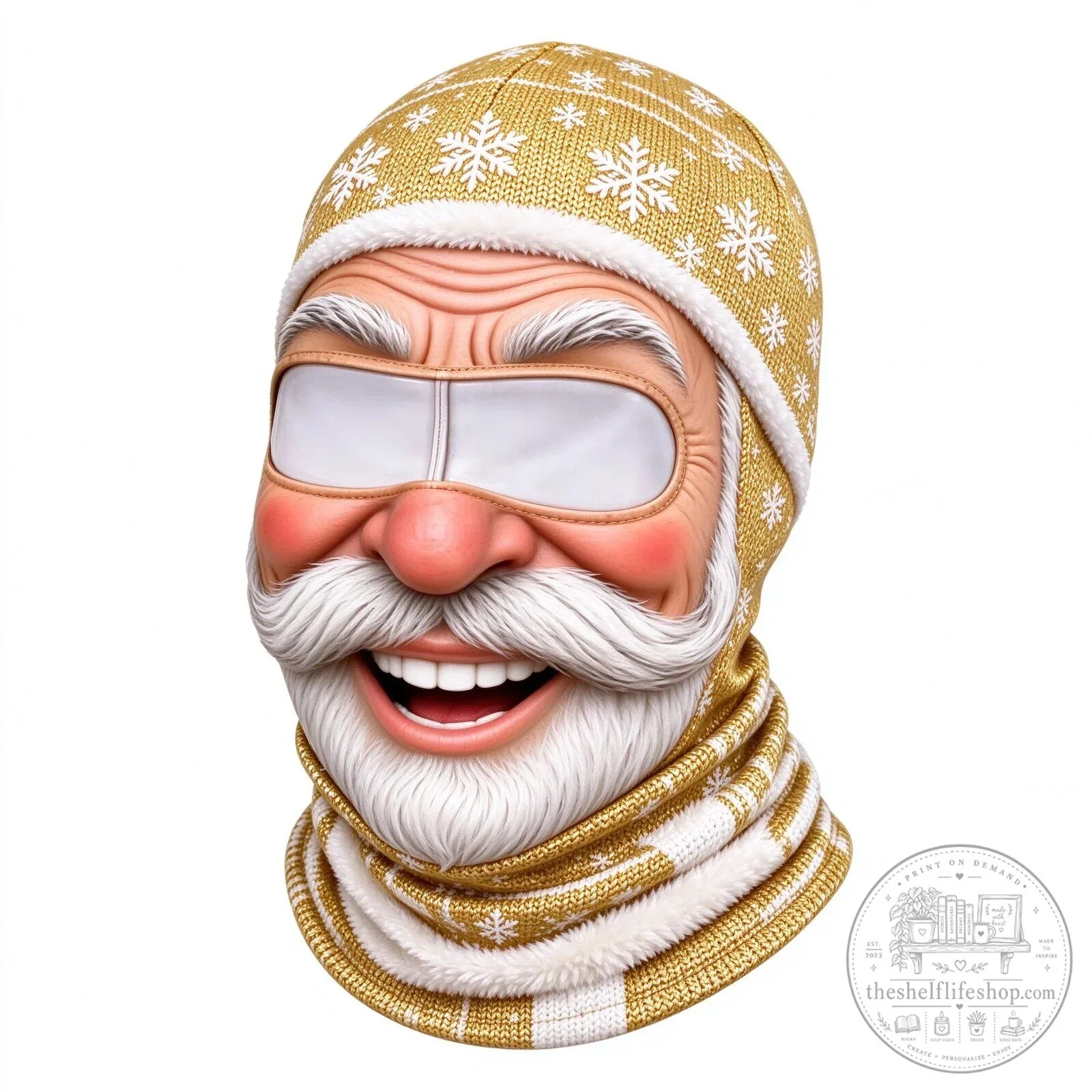 Festive Santa Claus Face Ski Mask Balaclava for Christmas Winter Sports 105 Festive Santa Claus Face Ski Mask Balaclava for Christmas Winter Sports
