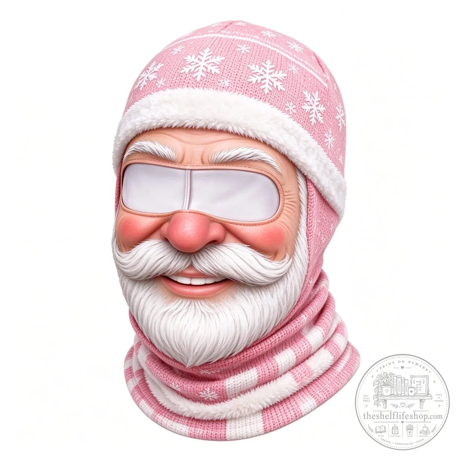 Festive Santa Claus Face Ski Mask Balaclava for Christmas Winter Sports 106 Festive Santa Claus Face Ski Mask Balaclava for Christmas Winter Sports