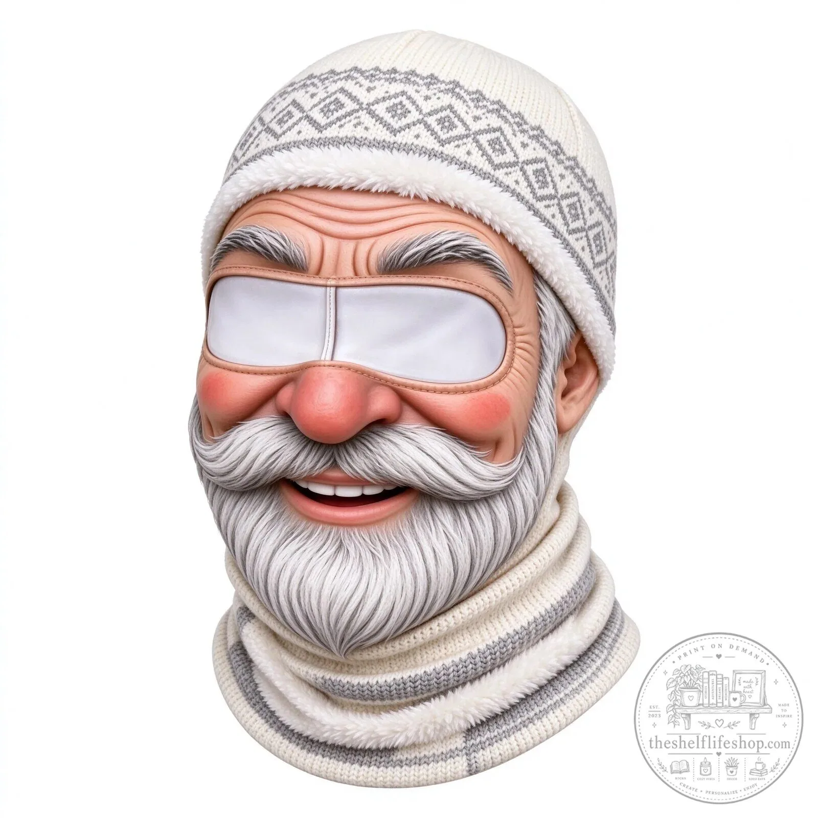 Festive Santa Claus Face Ski Mask Balaclava for Christmas Winter Sports 109 Festive Santa Claus Face Ski Mask Balaclava for Christmas Winter Sports