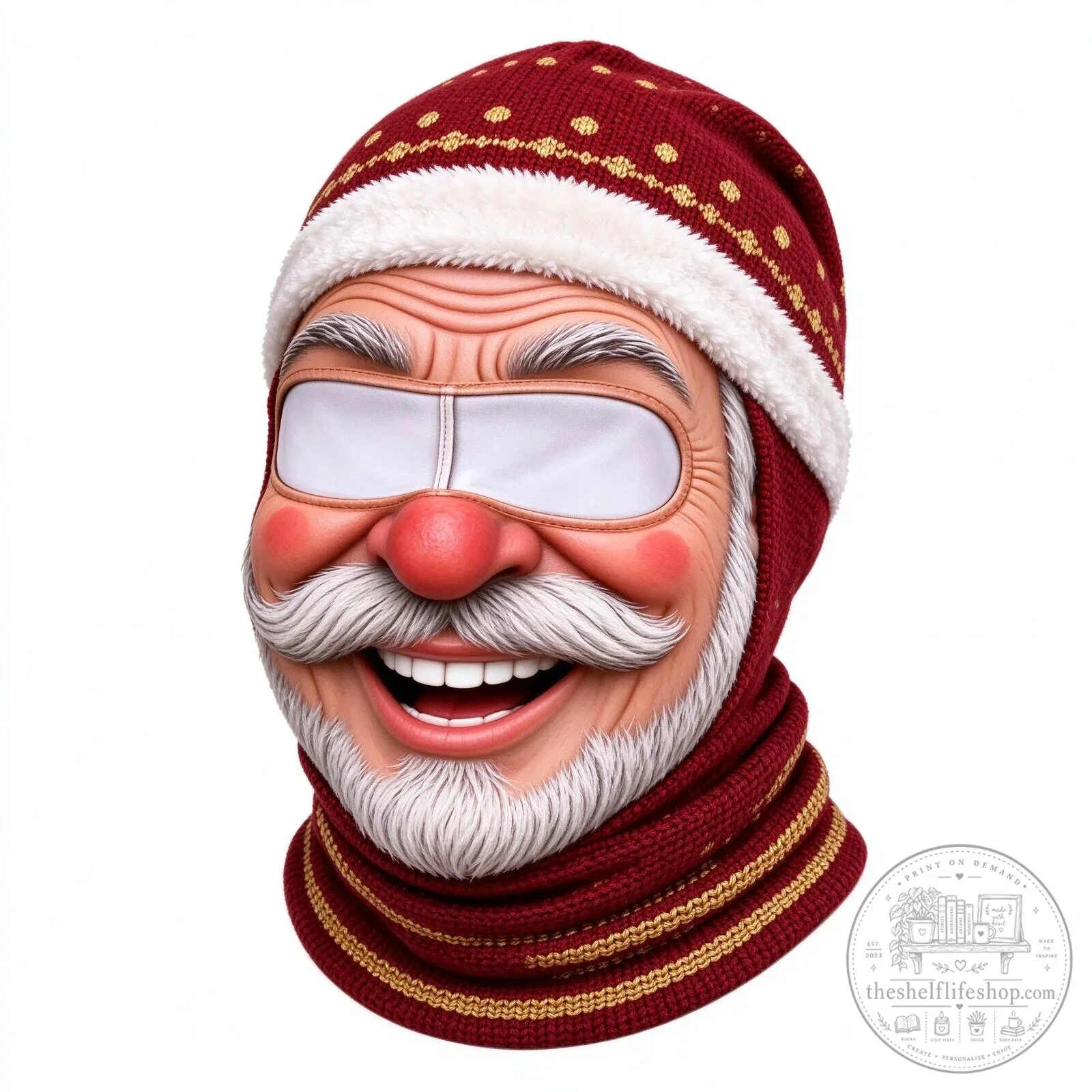 Festive Santa Claus Face Ski Mask Balaclava for Christmas Winter Sports 111 Festive Santa Claus Face Ski Mask Balaclava for Christmas Winter Sports