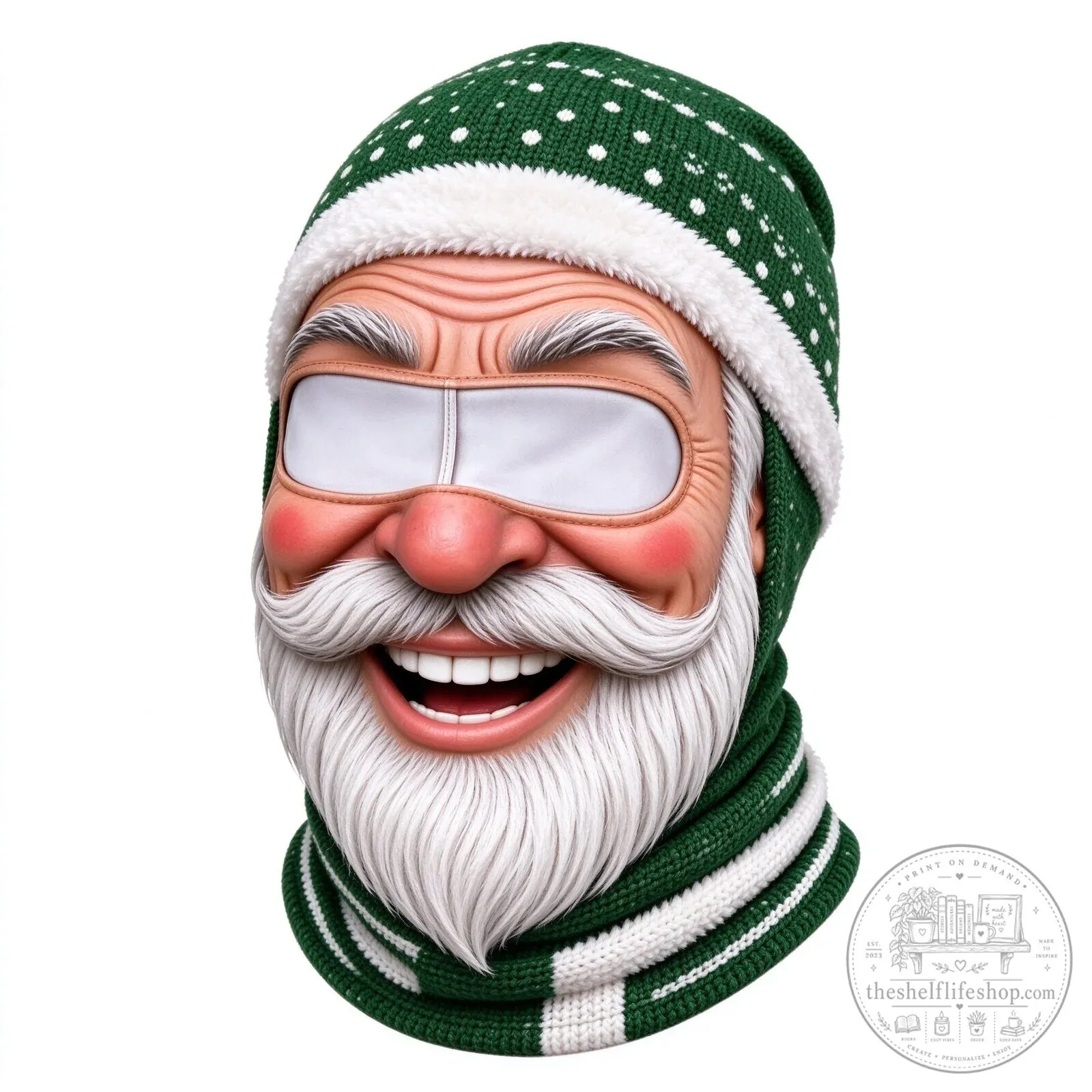 Festive Santa Claus Face Ski Mask Balaclava for Christmas Winter Sports 113 Festive Santa Claus Face Ski Mask Balaclava for Christmas Winter Sports