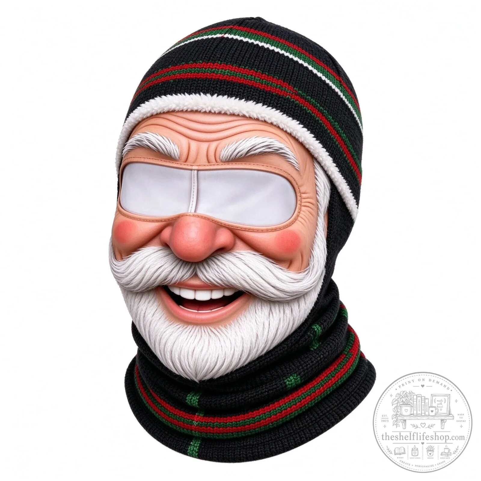 Festive Santa Claus Face Ski Mask Balaclava for Christmas Winter Sports 122 Festive Santa Claus Face Ski Mask Balaclava for Christmas Winter Sports