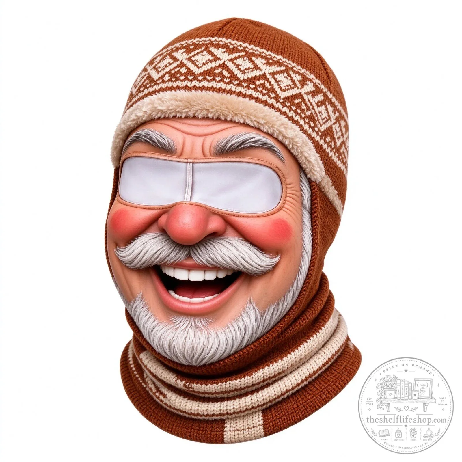 Festive Santa Claus Face Ski Mask Balaclava for Christmas Winter Sports 127 Festive Santa Claus Face Ski Mask Balaclava for Christmas Winter Sports