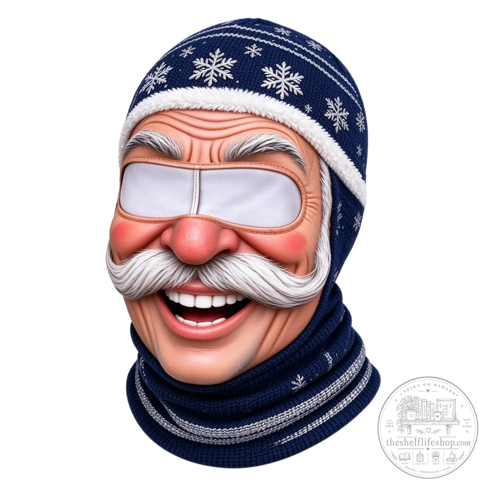 Festive Santa Claus Face Ski Mask Balaclava for Christmas Winter Sports 128 Festive Santa Claus Face Ski Mask Balaclava for Christmas Winter Sports