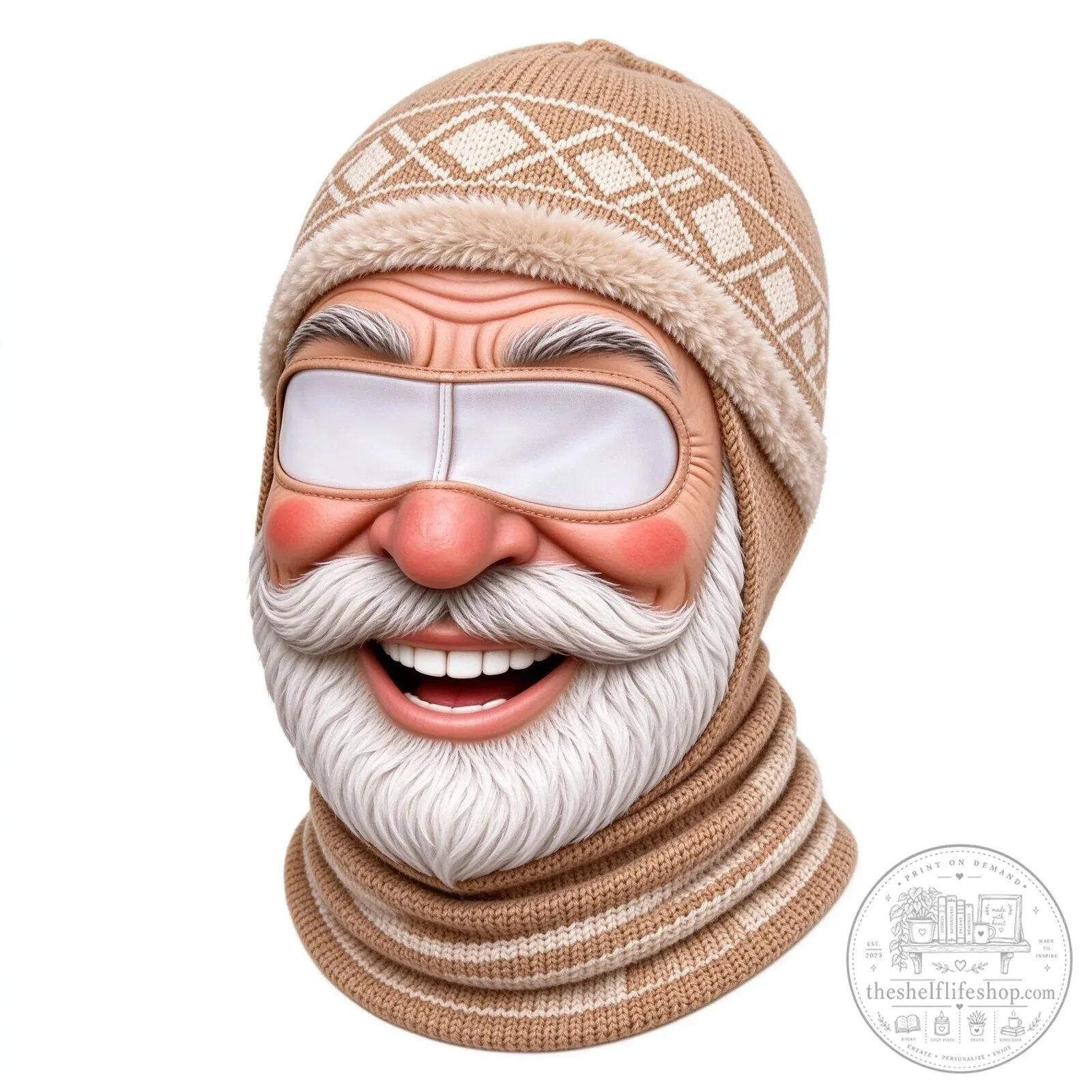 Festive Santa Claus Face Ski Mask Balaclava for Christmas Winter Sports 130 Festive Santa Claus Face Ski Mask Balaclava for Christmas Winter Sports