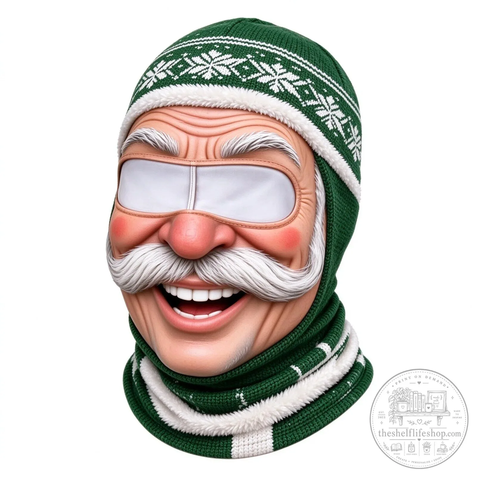 Festive Santa Claus Face Ski Mask Balaclava for Christmas Winter Sports 132 Festive Santa Claus Face Ski Mask Balaclava for Christmas Winter Sports