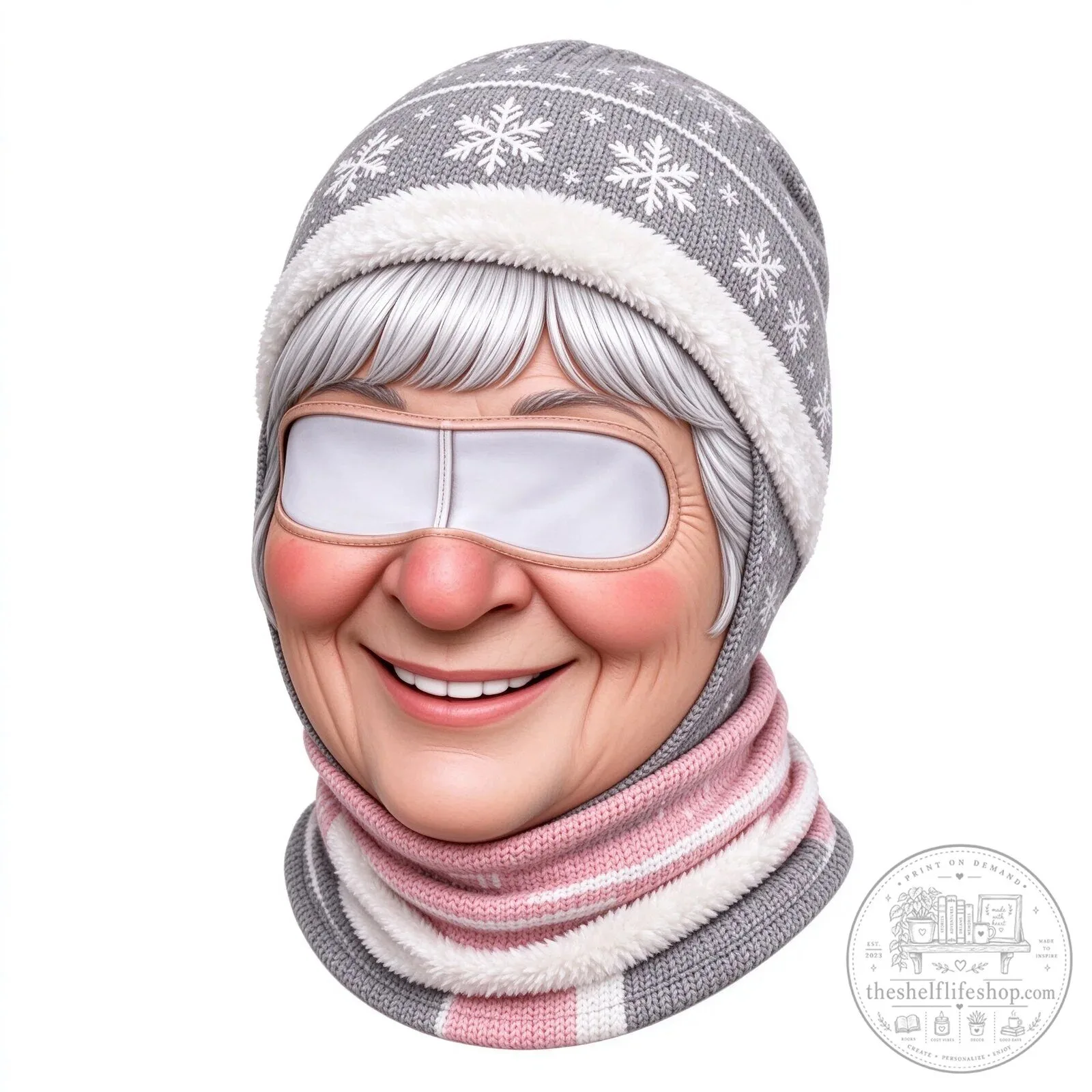 Festive Santa Claus Face Ski Mask Balaclava for Christmas Winter Sports 133 Festive Santa Claus Face Ski Mask Balaclava for Christmas Winter Sports