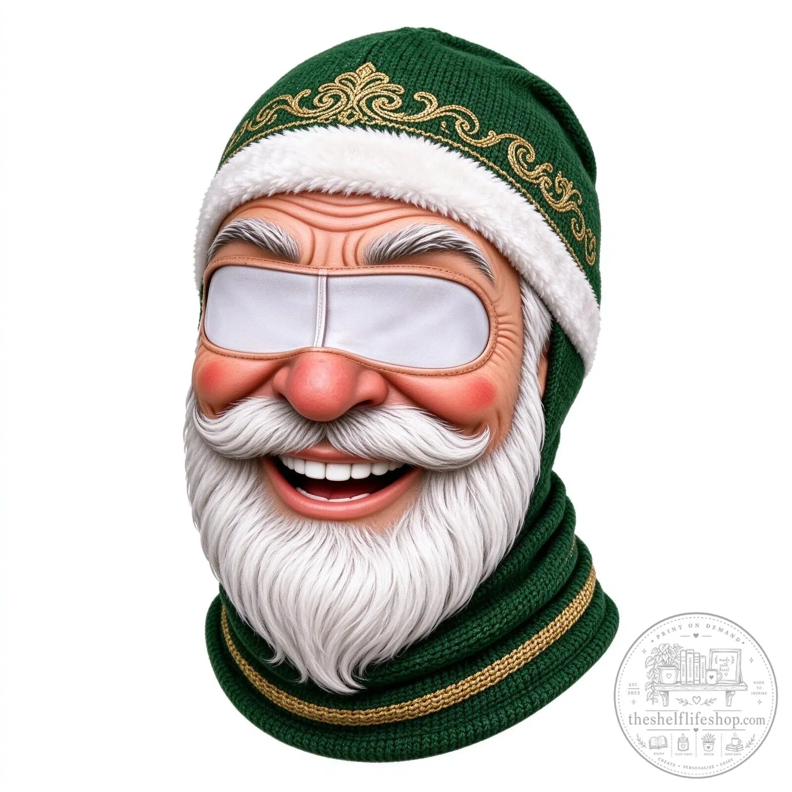 Festive Santa Claus Face Ski Mask Balaclava for Christmas Winter Sports 134 Festive Santa Claus Face Ski Mask Balaclava for Christmas Winter Sports
