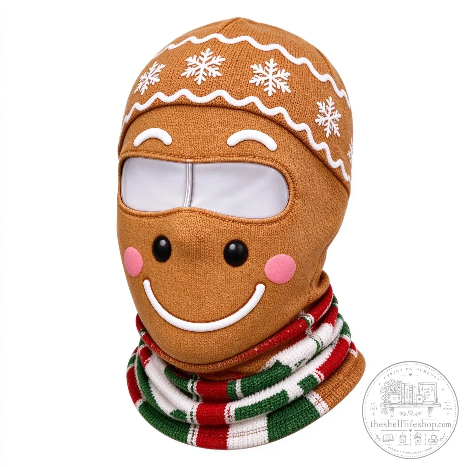 Festive Santa Claus Face Ski Mask Balaclava for Christmas Winter Sports 136 Festive Santa Claus Face Ski Mask Balaclava for Christmas Winter Sports