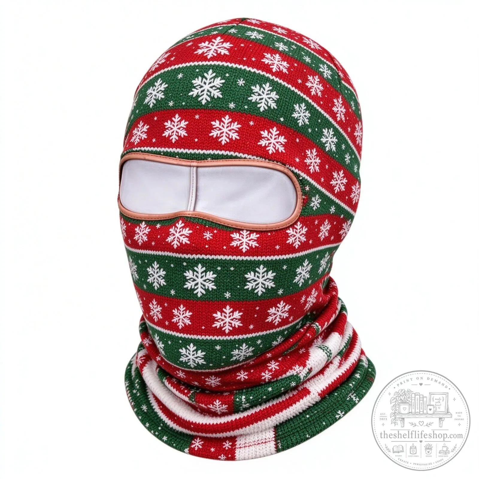 Festive Santa Claus Face Ski Mask Balaclava for Christmas Winter Sports 160 Festive Santa Claus Face Ski Mask Balaclava for Christmas Winter Sports