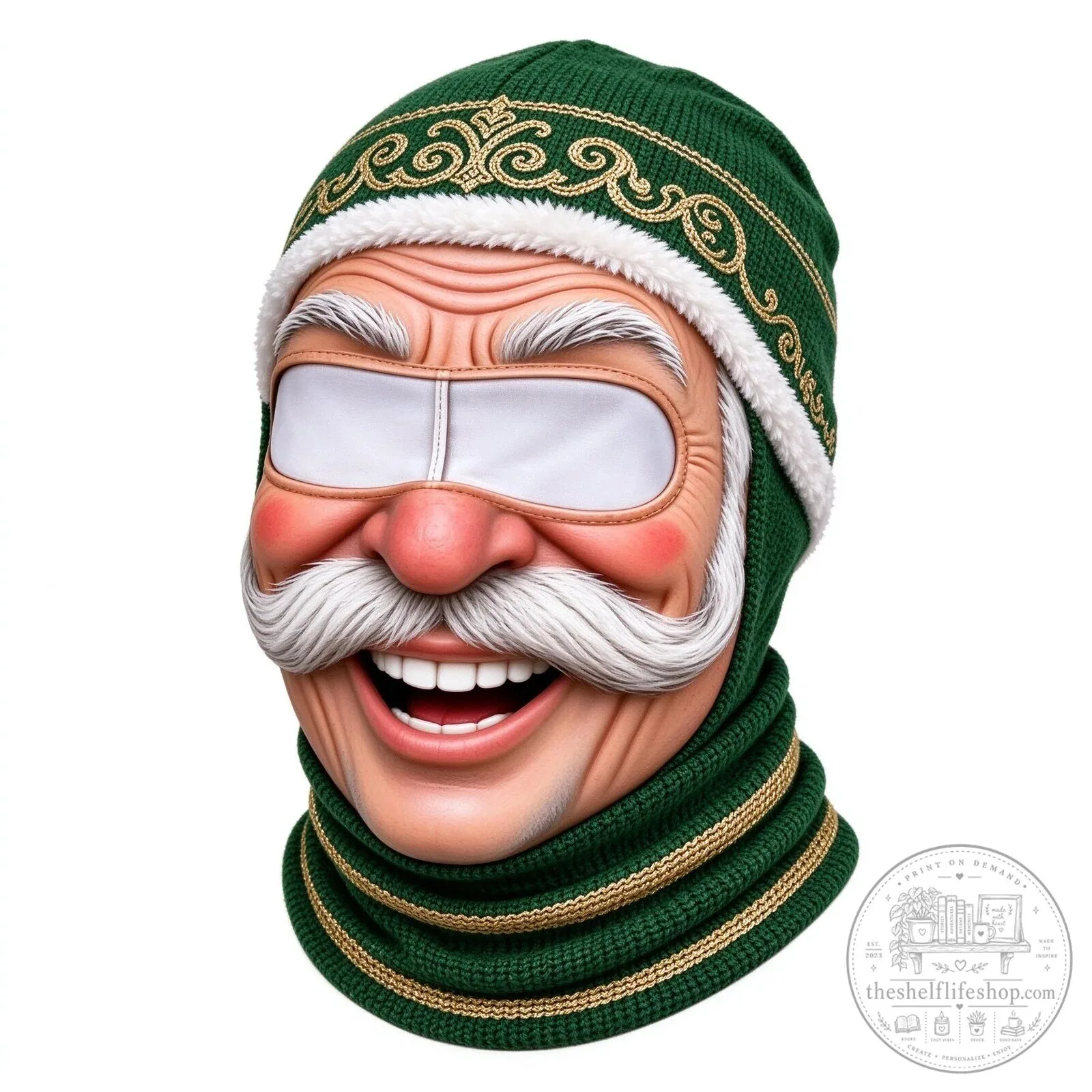 Festive Santa Claus Face Ski Mask Balaclava for Christmas Winter Sports 198 Festive Santa Claus Face Ski Mask Balaclava for Christmas Winter Sports